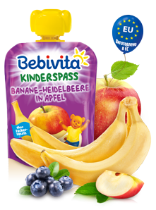 Банан-чорниця-яблуко