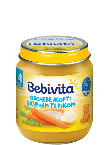 Овочеве асорті <br> з курчам та рисом